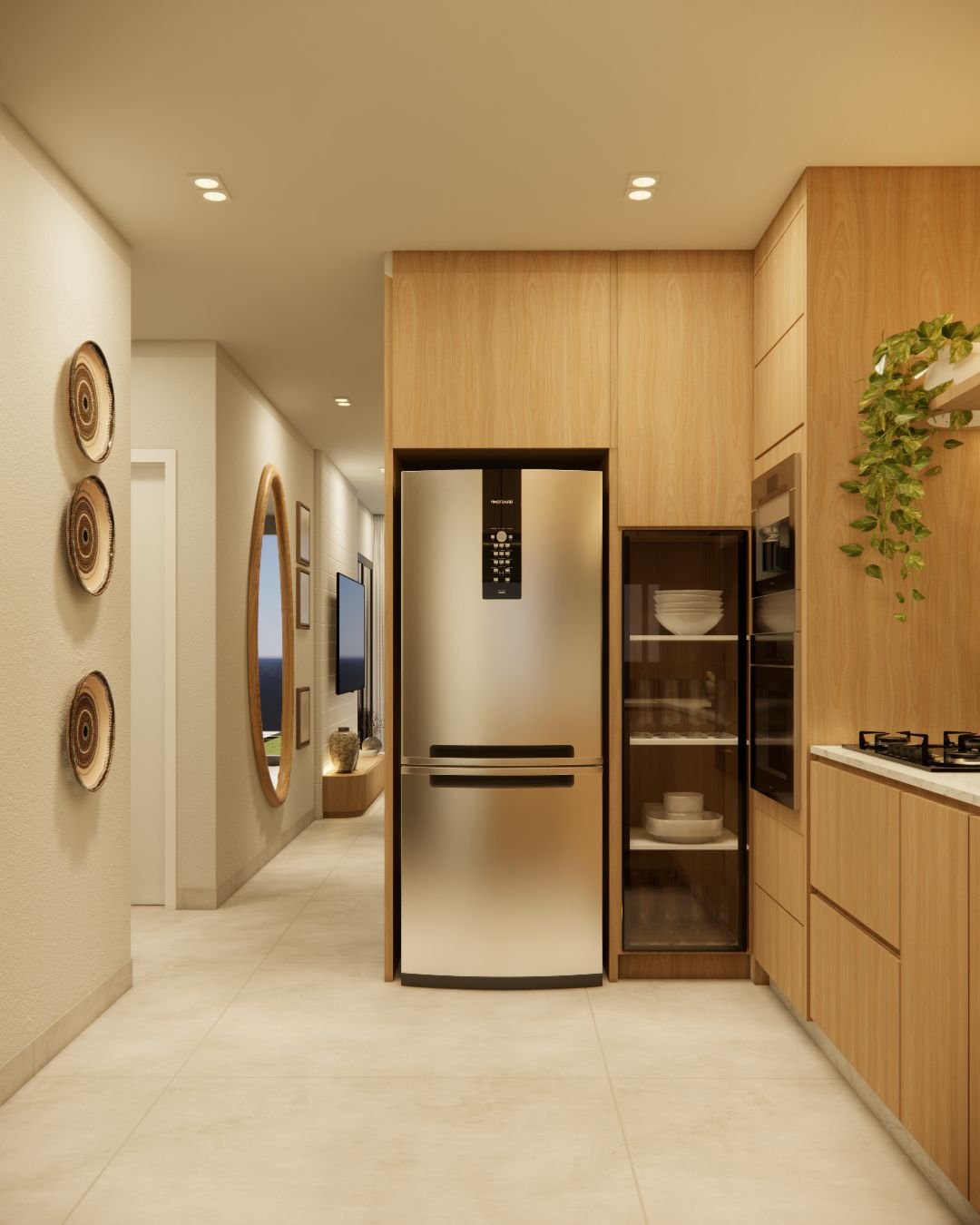 Hall e geladeira
